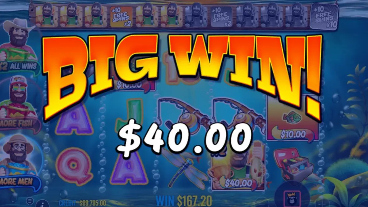 Tampilan antarmuka seluler slot Big Bass Trophy Catch dengan kontrol yang mudah diakses